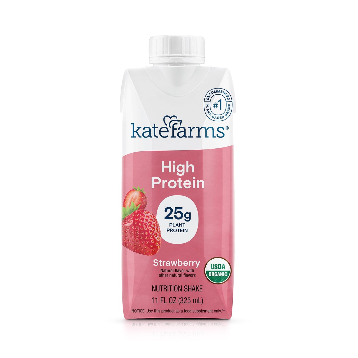 KATE FARMS Organic High Protein Chocolate Shake, 25g Protein, 12 Pack