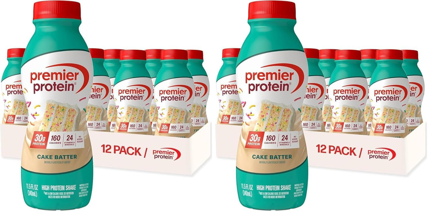 Premier Protein 30g High Protein Shake, Peaches & Cream, 12 Pack