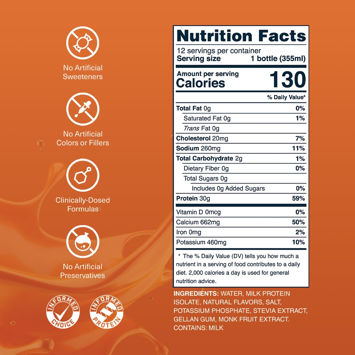 Transparent Labs Grass-Fed Protein Shake - Salted Caramel - 12 Pack
