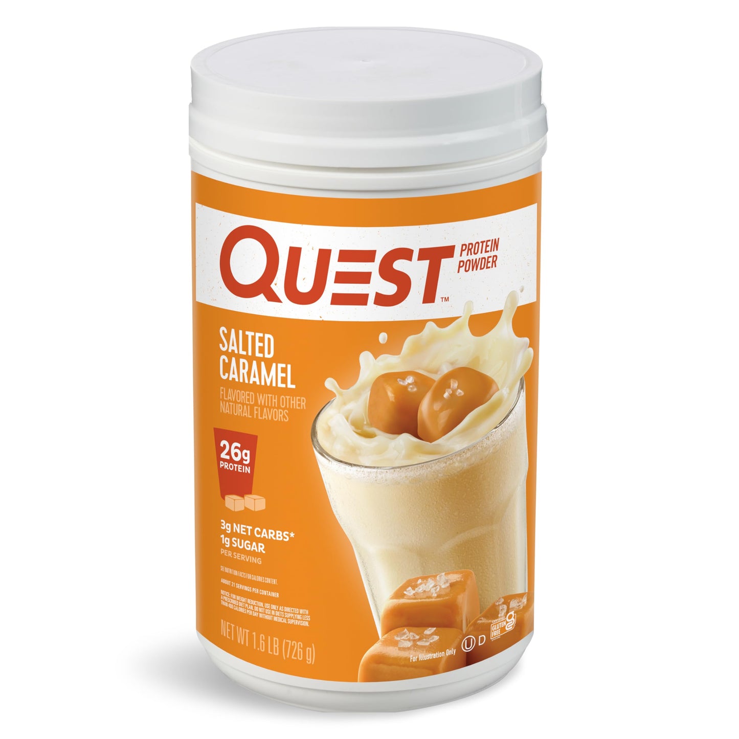 Quest Chocolate Milkshake Protein Powder, 22g Protein, 3 Pound | 43 Servings, 2g Net Carbs, <1g Sugar, Low Carb, Gluten Free