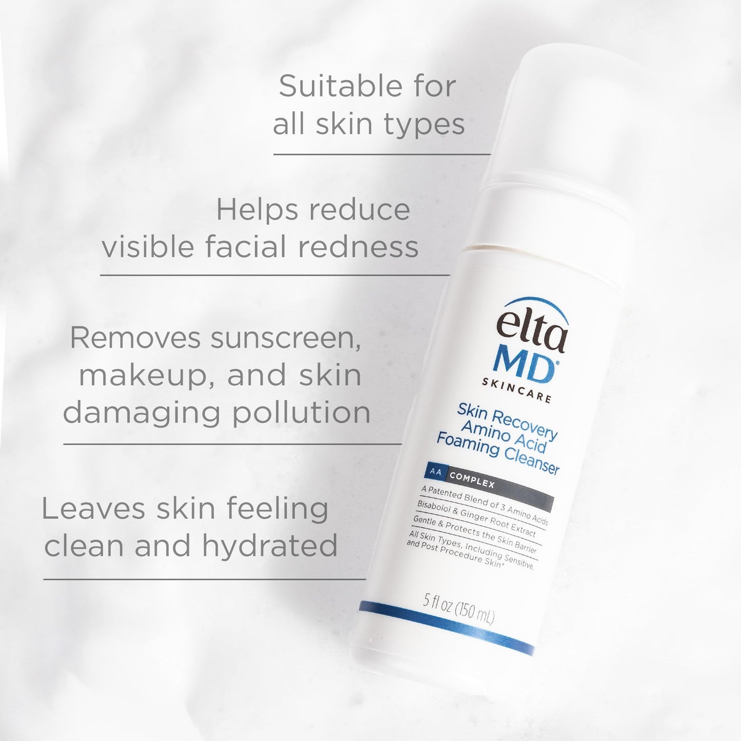 EltaMD Skin Care Facial Care Set, Recovery Amino Acid Cleanser Trial Size and Renew Eye Gel