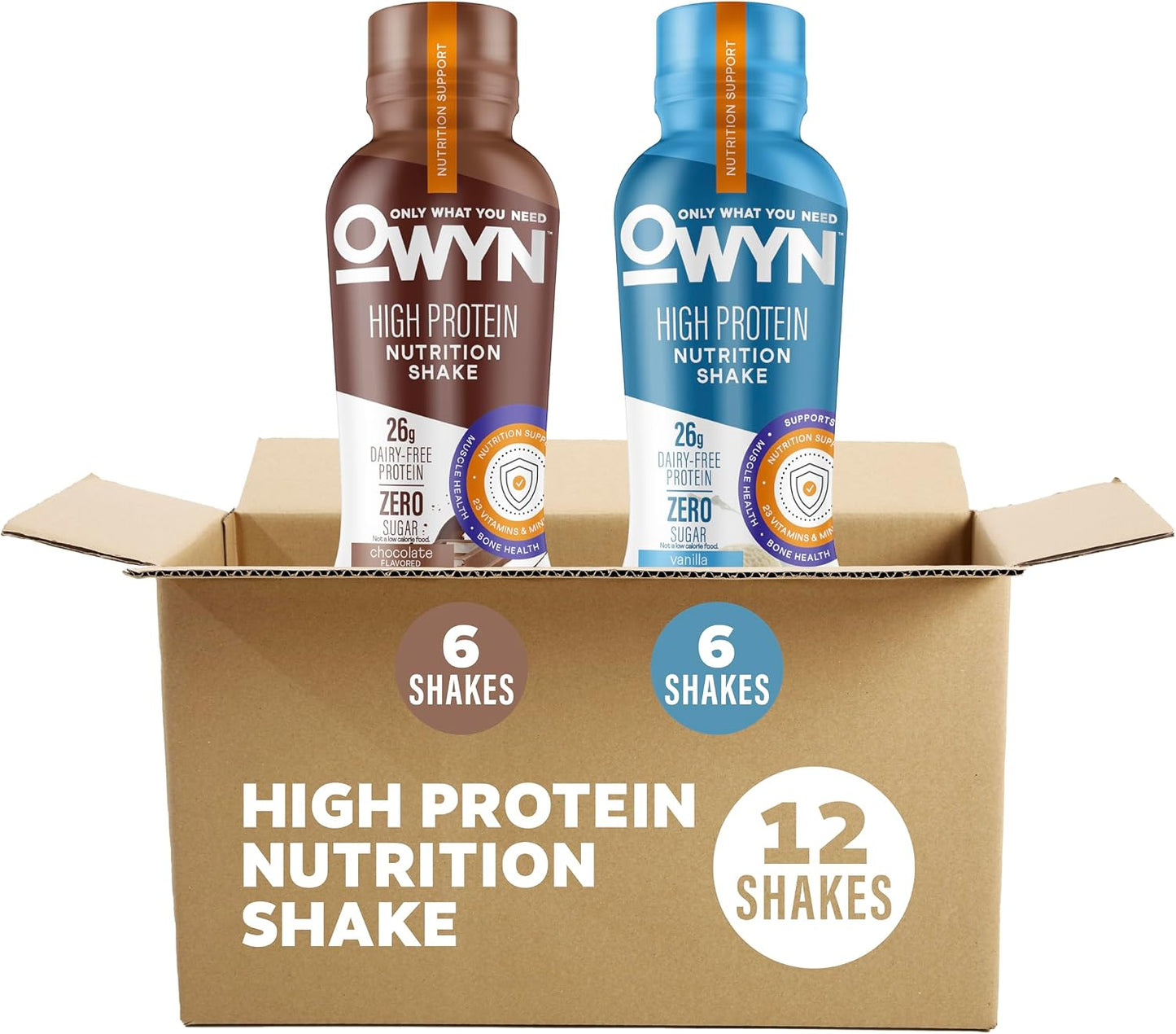 OWYN Only What You Need 26g High Protein Shake, Variety Pack, 12 Ct