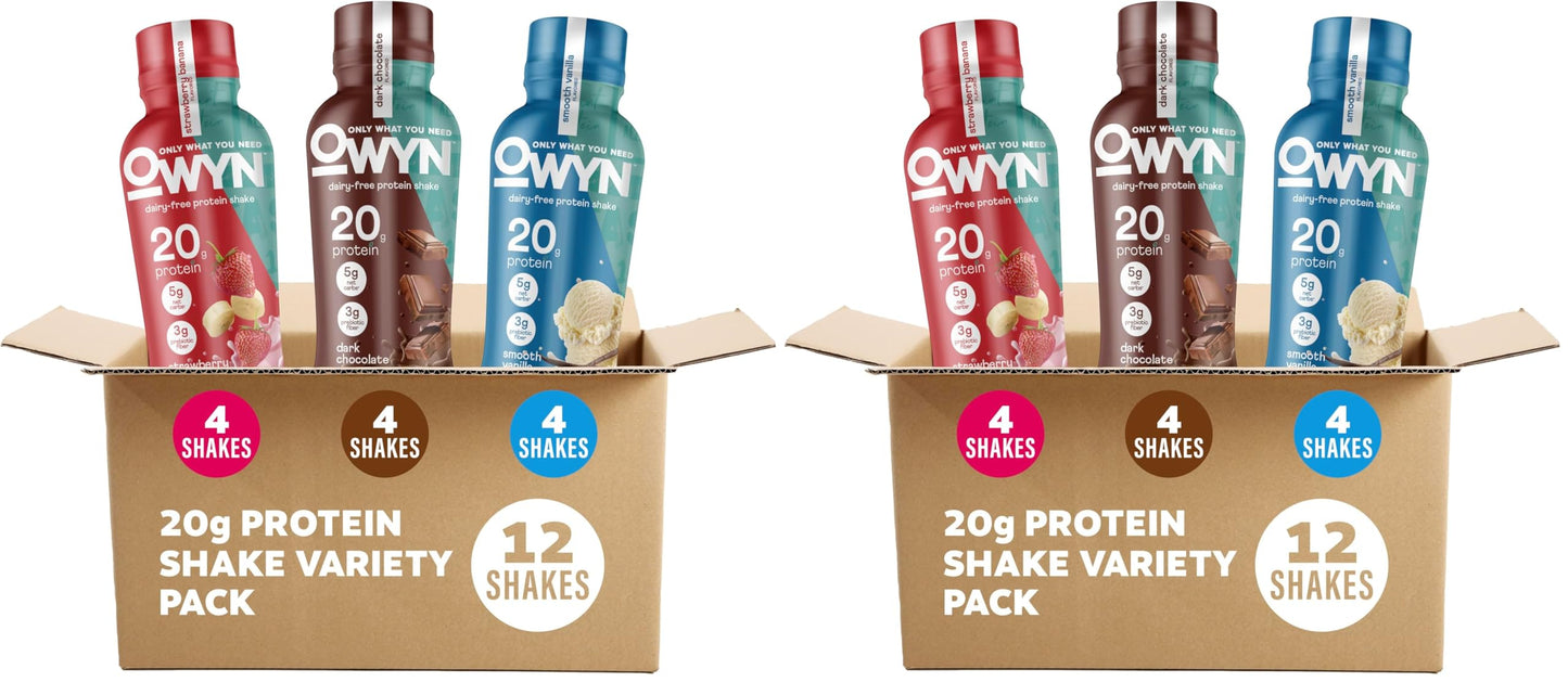 OWYN Only What You Need Strawberry Banana Flavored 20g Protein Shake, 12 Ct