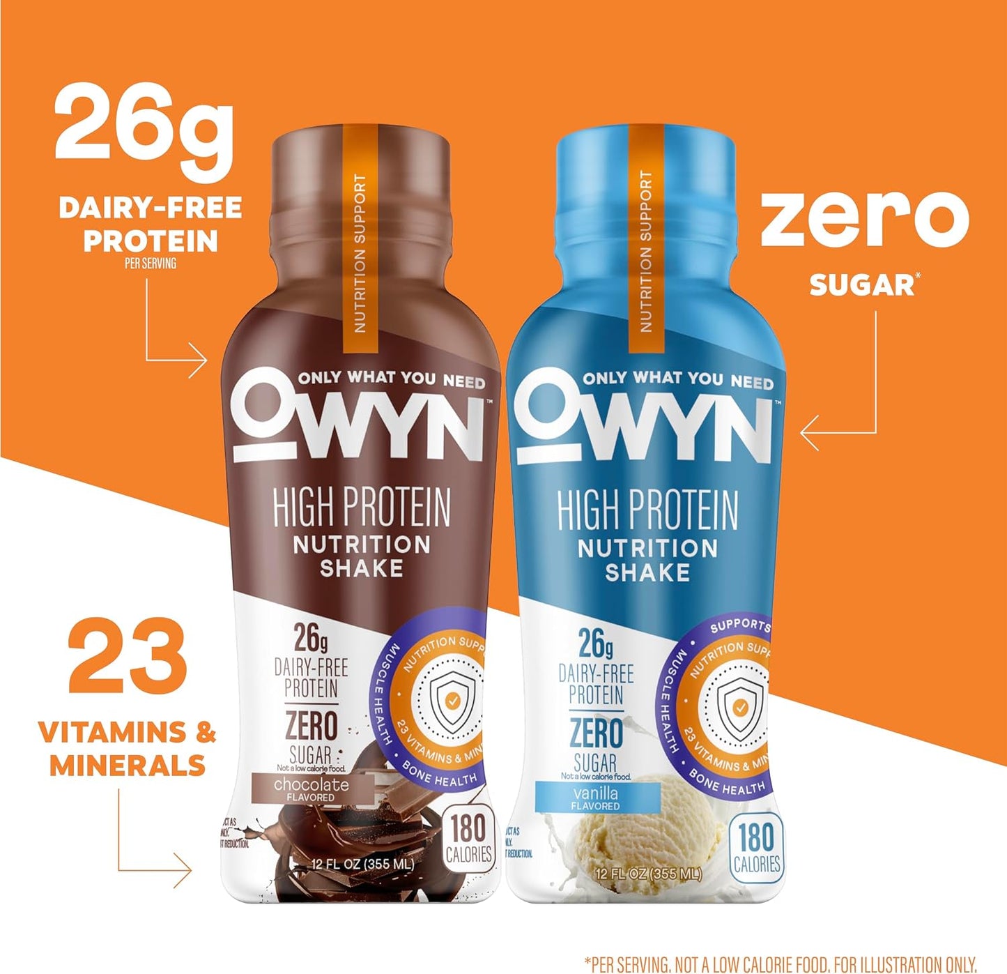 OWYN Only What You Need 26g High Protein Shake, Variety Pack, 12 Ct