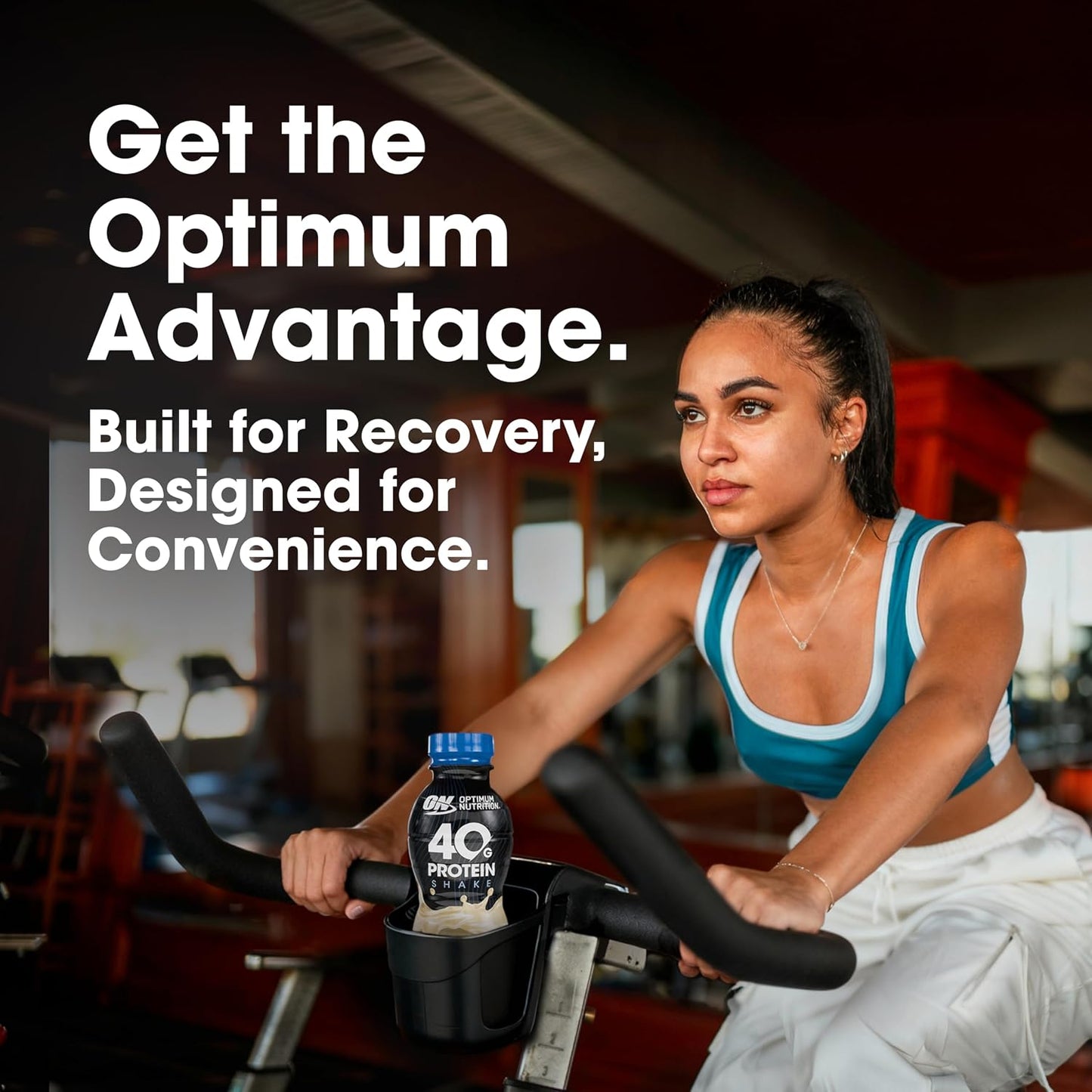 Optimum Nutrition 40g Protein Shake, Vanilla, 14 Fl Oz, 12 Ct | Naturally Flavored, On The Go Complete Protein Drink, Supports Muscle Recovery, 40g of Protein per Serving, Gluten Free