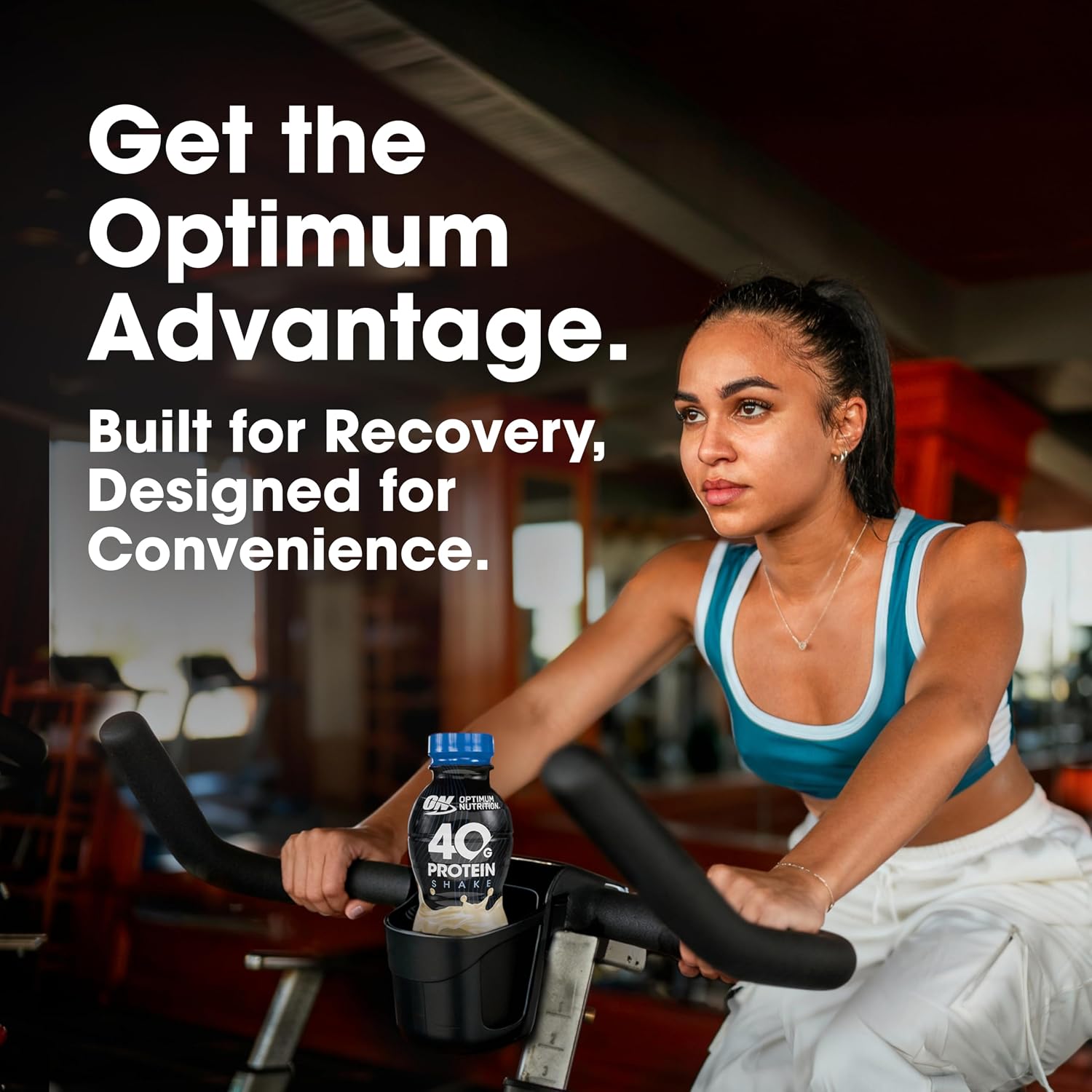 Optimum Nutrition 40g Protein Shake, Vanilla, 14 Fl Oz, 12 Ct | Naturally Flavored, On The Go Complete Protein Drink, Supports Muscle Recovery, 40g of Protein per Serving, Gluten Free