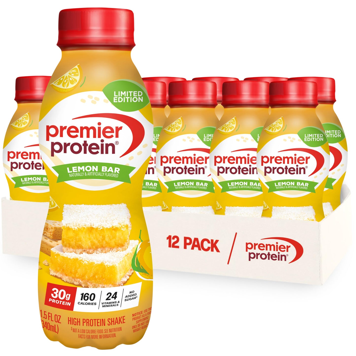 Premier Protein 30g High Protein Shake, Peaches & Cream, 12 Pack