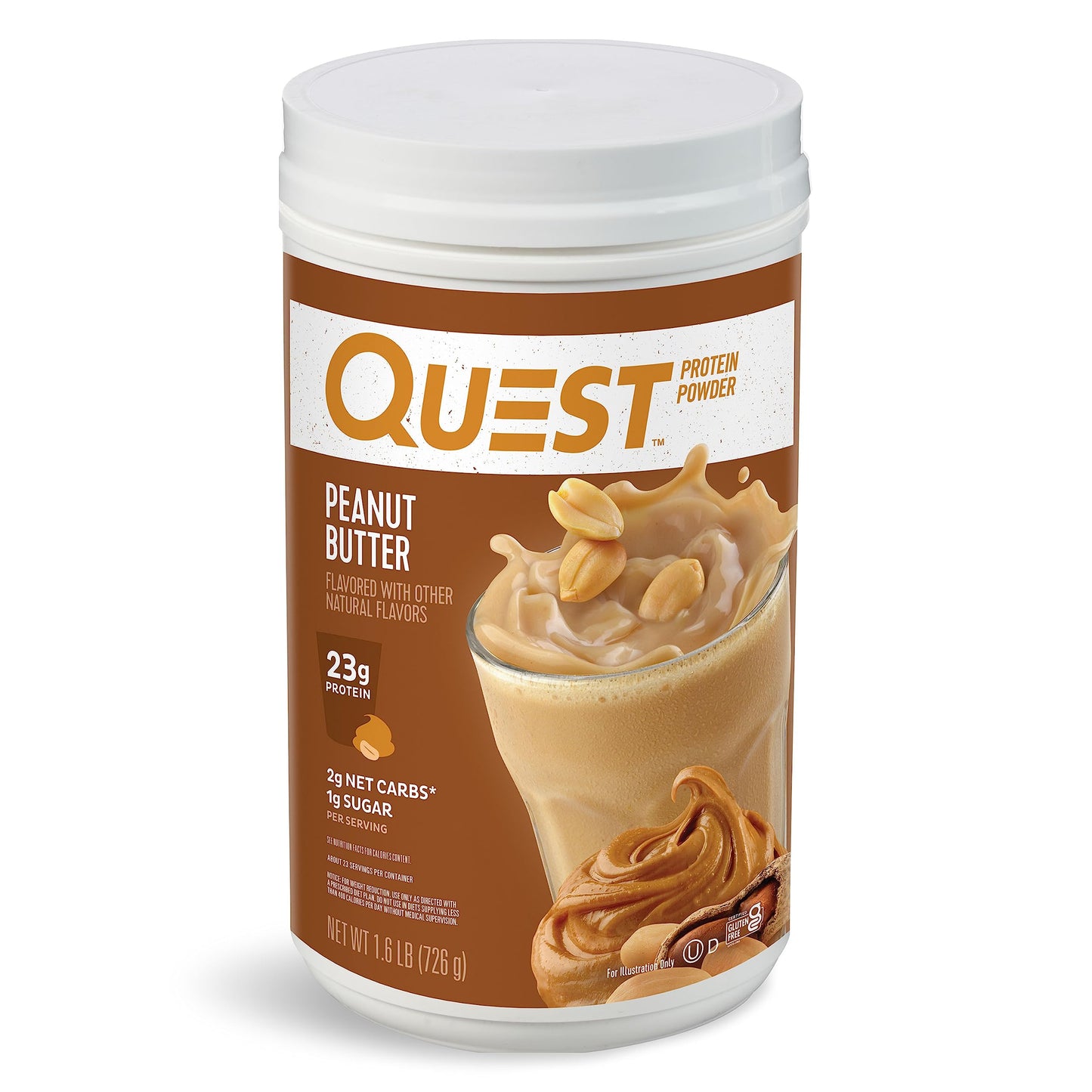 Quest Chocolate Milkshake Protein Powder, 22g Protein, 3 Pound | 43 Servings, 2g Net Carbs, <1g Sugar, Low Carb, Gluten Free