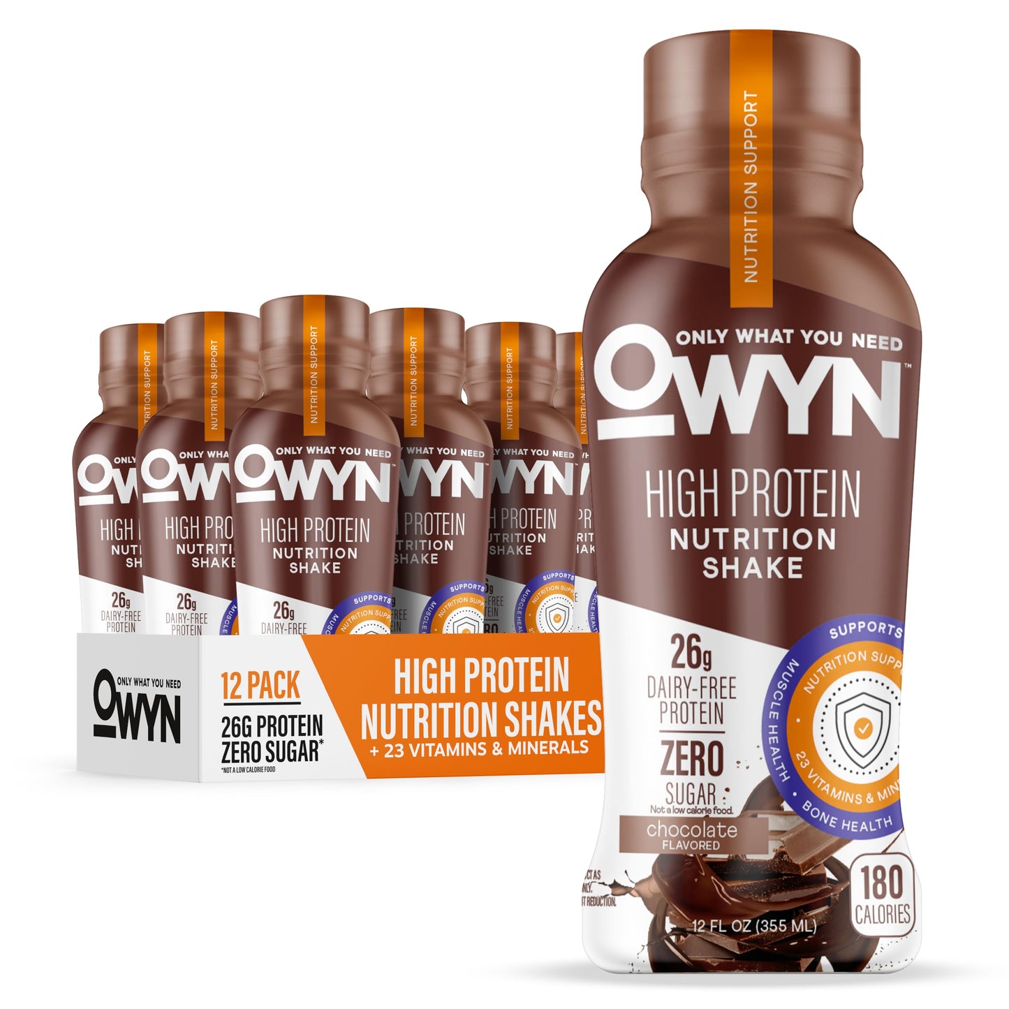 OWYN Only What You Need 26g High Protein Shake, Variety Pack, 12 Ct