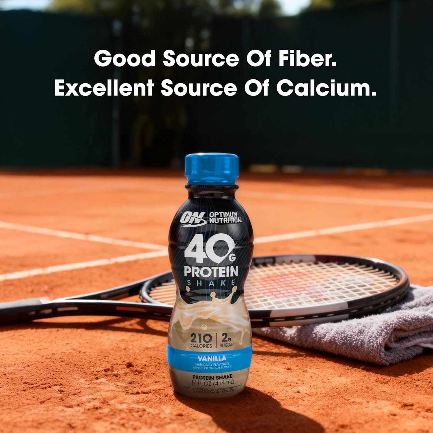 Optimum Nutrition 40g Protein Shake, Vanilla, 14 Fl Oz, 12 Ct | Naturally Flavored, On The Go Complete Protein Drink, Supports Muscle Recovery, 40g of Protein per Serving, Gluten Free