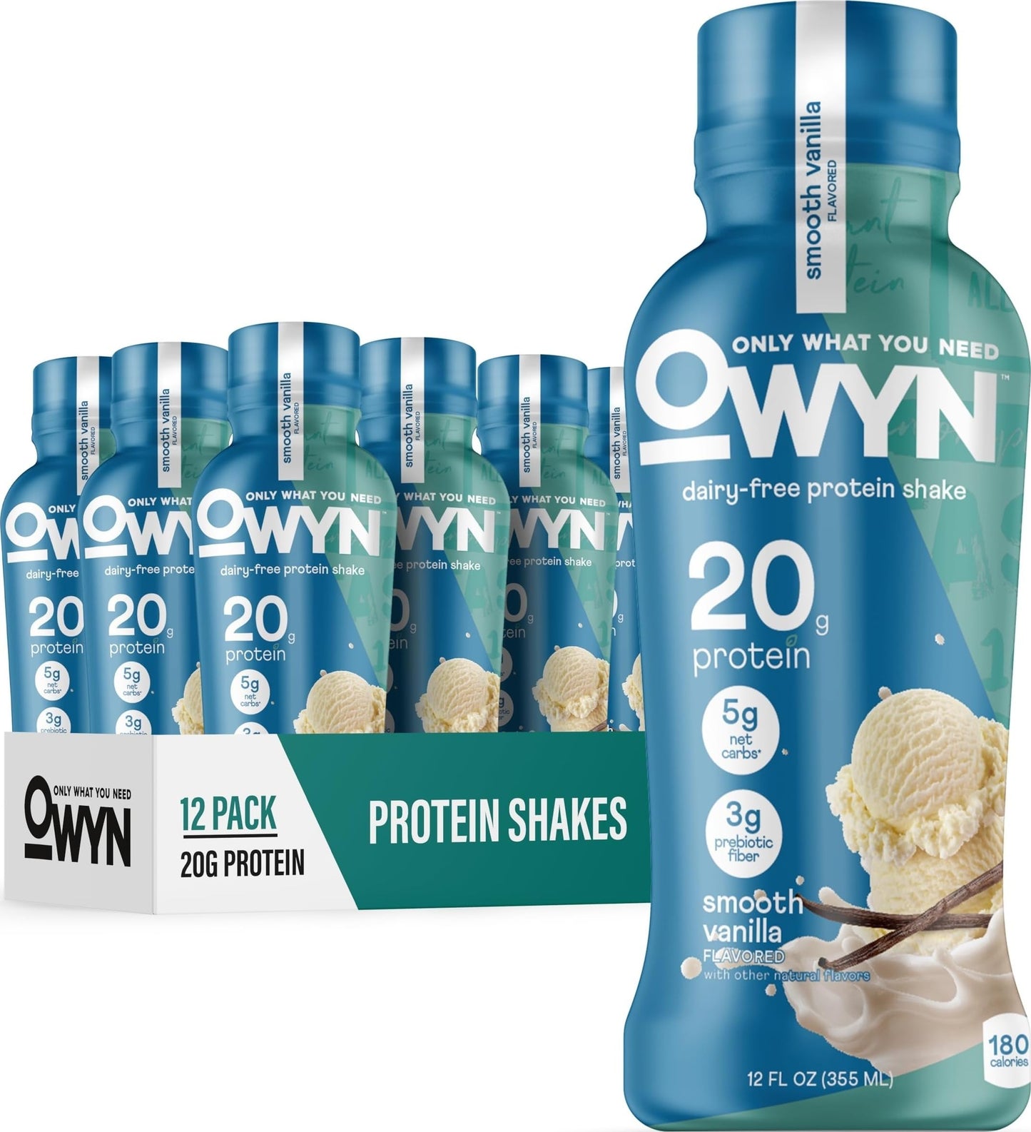 OWYN Only What You Need Strawberry Banana Flavored 20g Protein Shake, 12 Ct