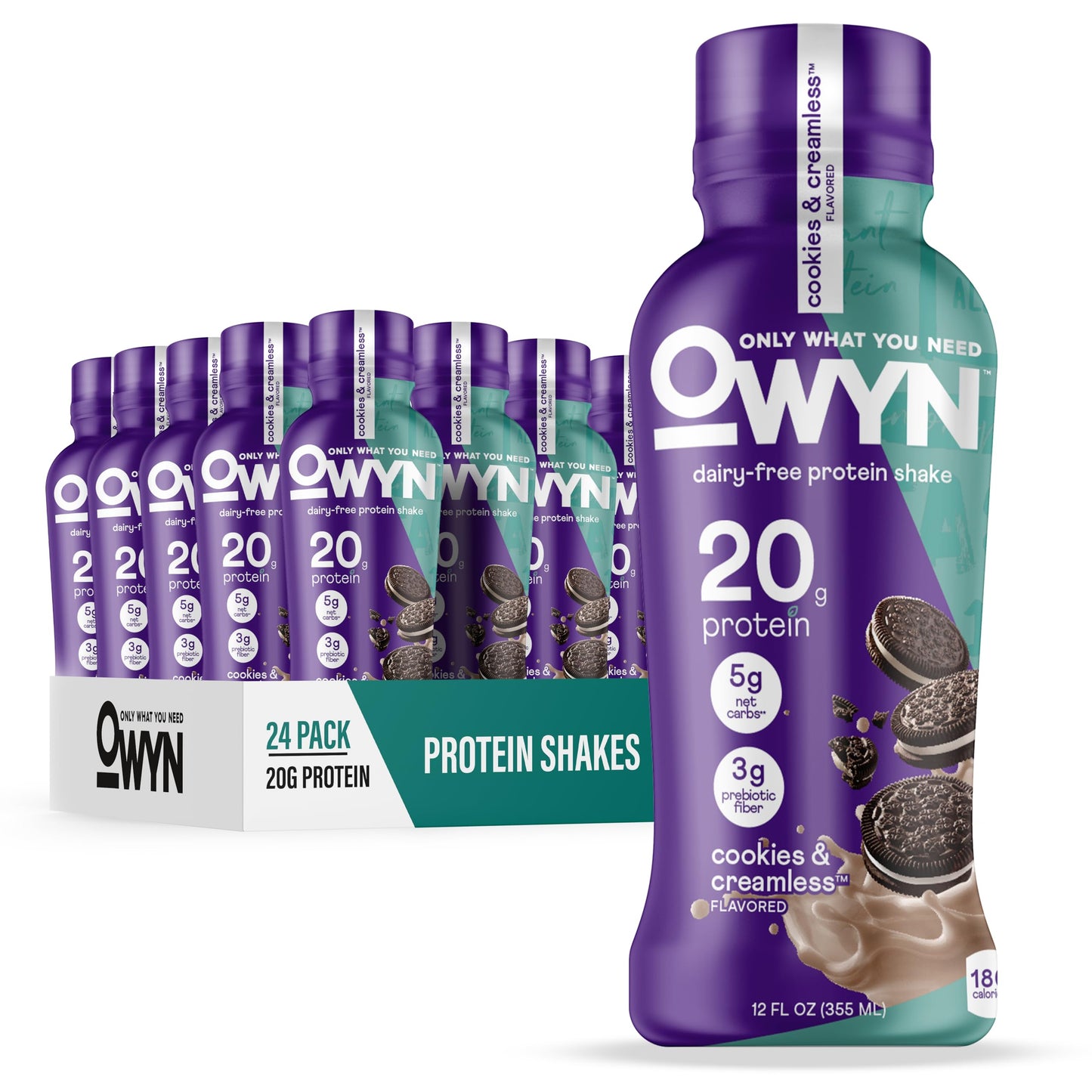 OWYN Only What You Need Strawberry Banana Flavored 20g Protein Shake, 12 Ct