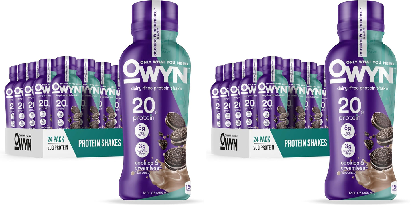 OWYN Only What You Need Strawberry Banana Flavored 20g Protein Shake, 12 Ct